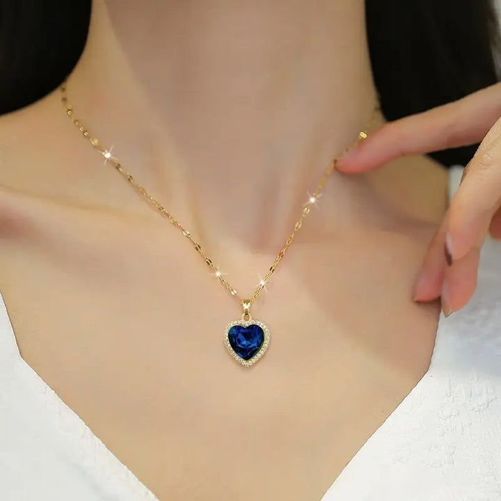 Gold Sapphire Necklace