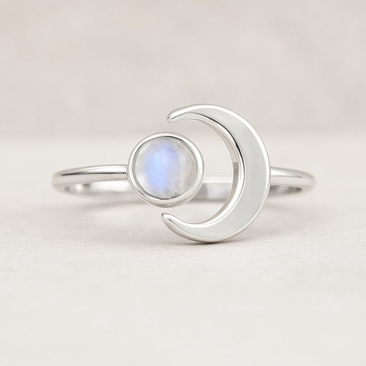 Moonstone Crescent Ring
