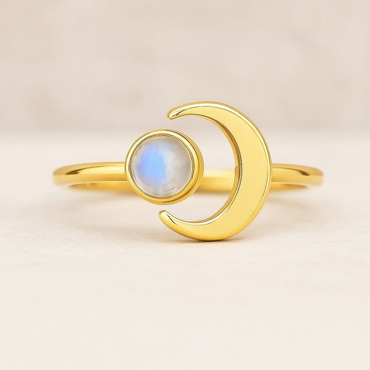 Moonstone Crescent Ring