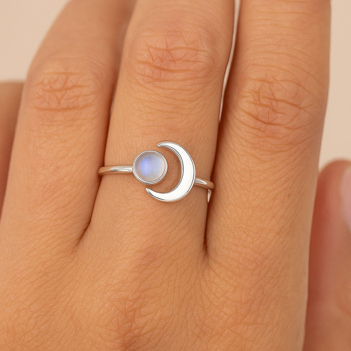 Moonstone Crescent Ring