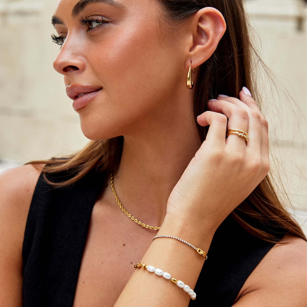 Niyah Kristall Gold Bracelet