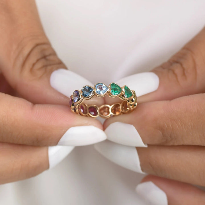 Rainbow Heart Ring
