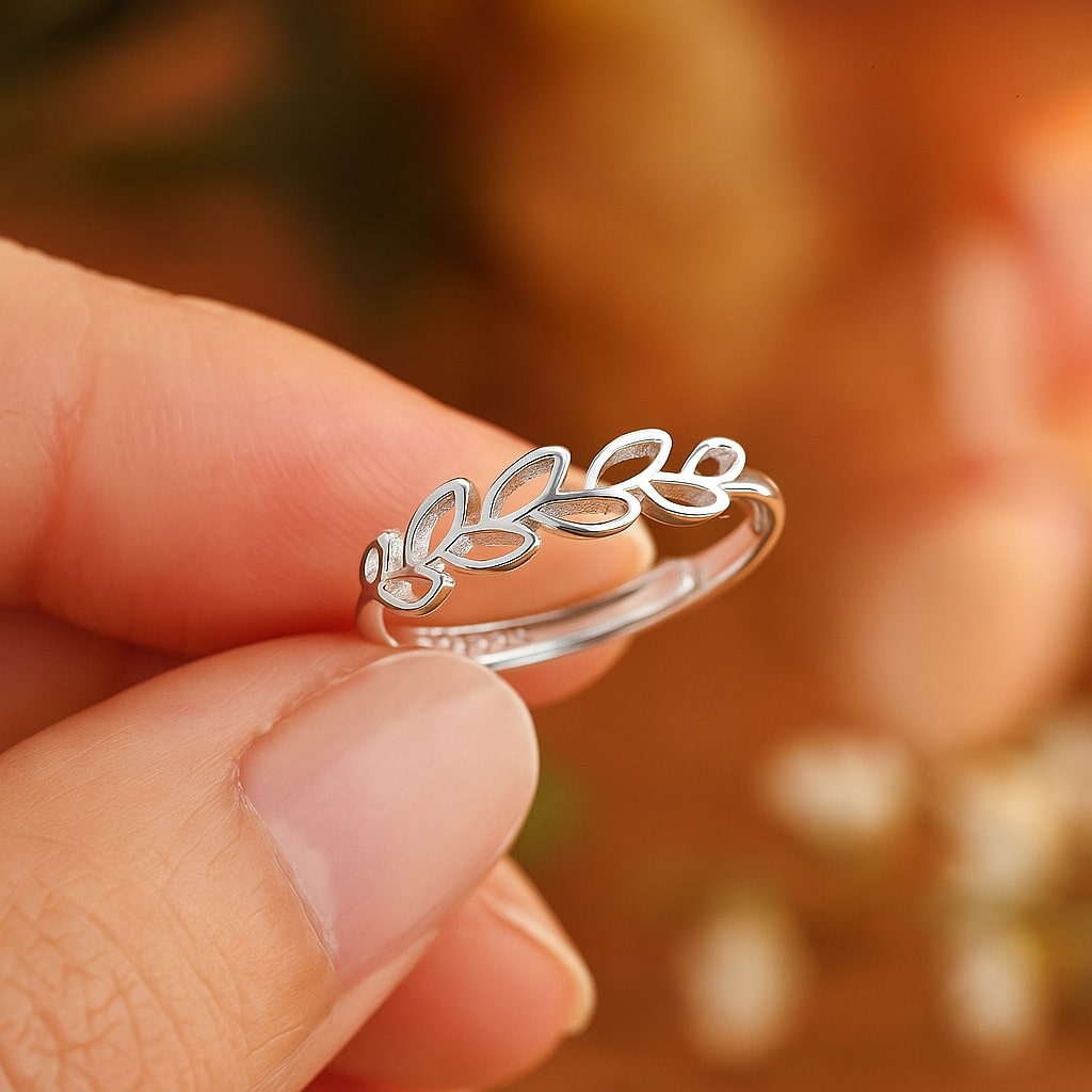 Silver Sapling Ring
