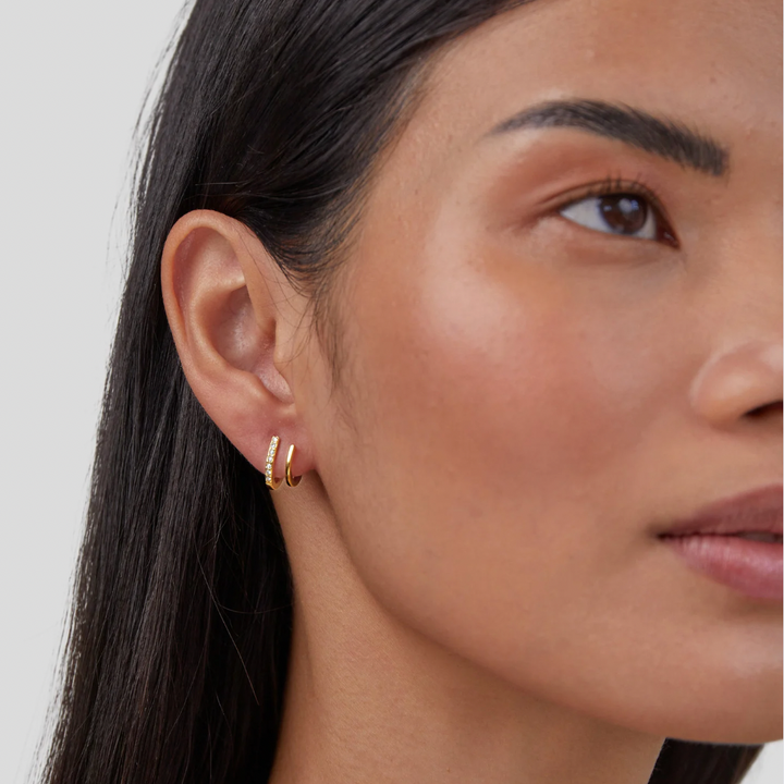 Gold and Crystal Claw Earrings