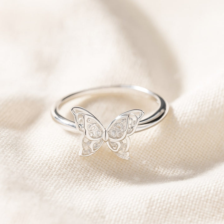 Adjustable Twin Butterfly Ring