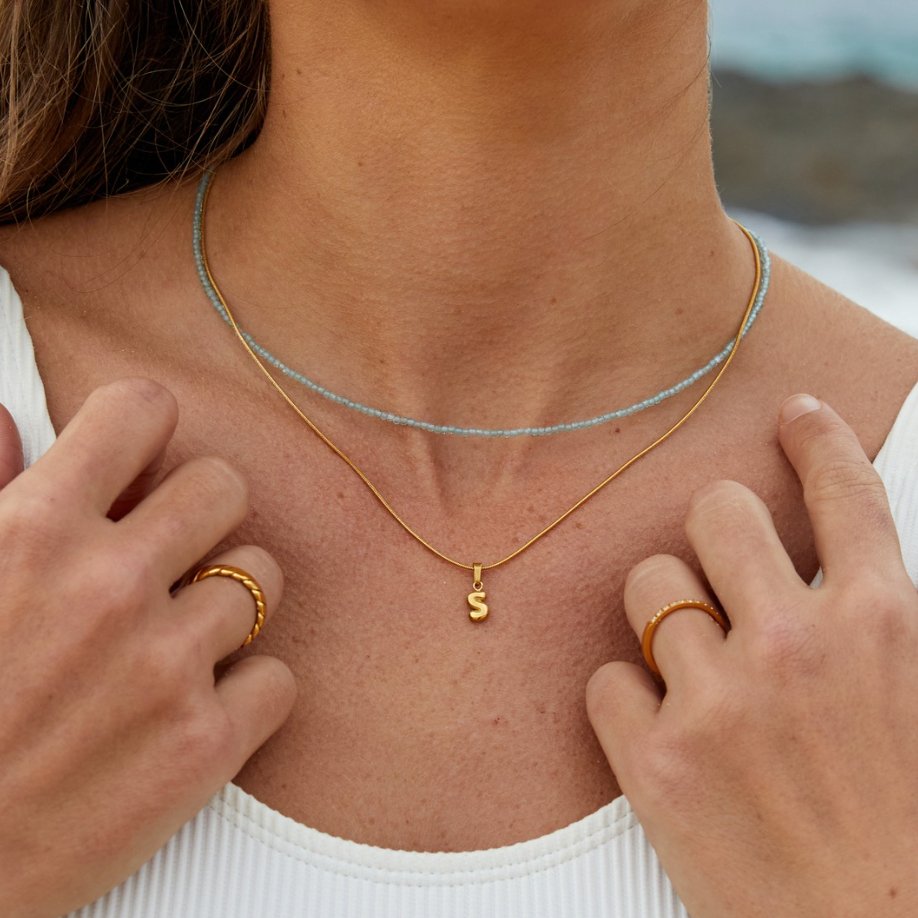 Apatite Pearl Necklace