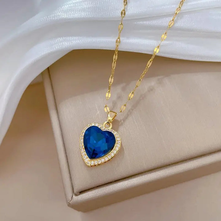 Gold Sapphire Necklace