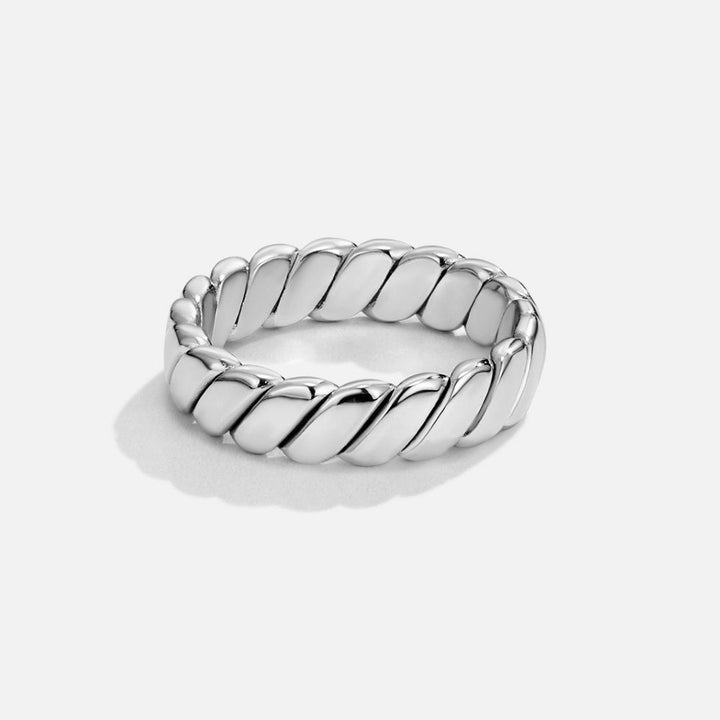 Calira Silver Ring with Twisted Infinity