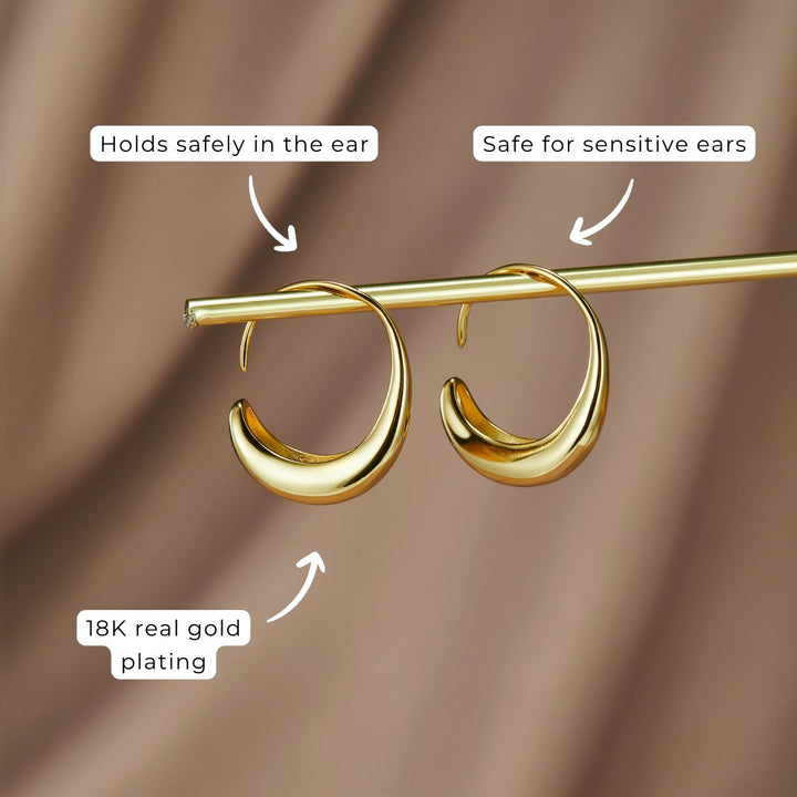 Paola - Hoop Earrings with Drops