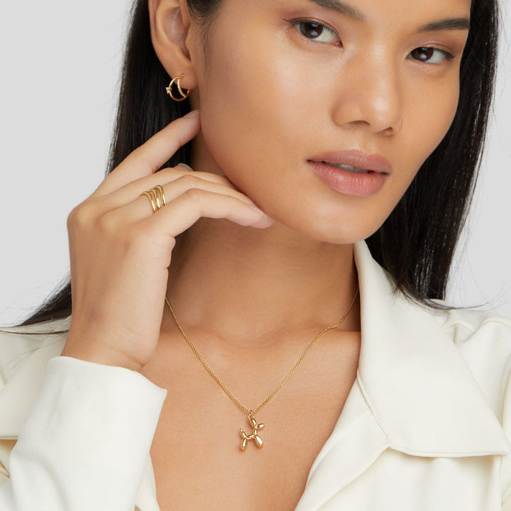 Golden Ball Necklace in Animal Shape