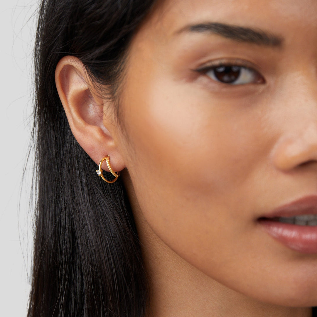 Gold Crystal Artie Earrings