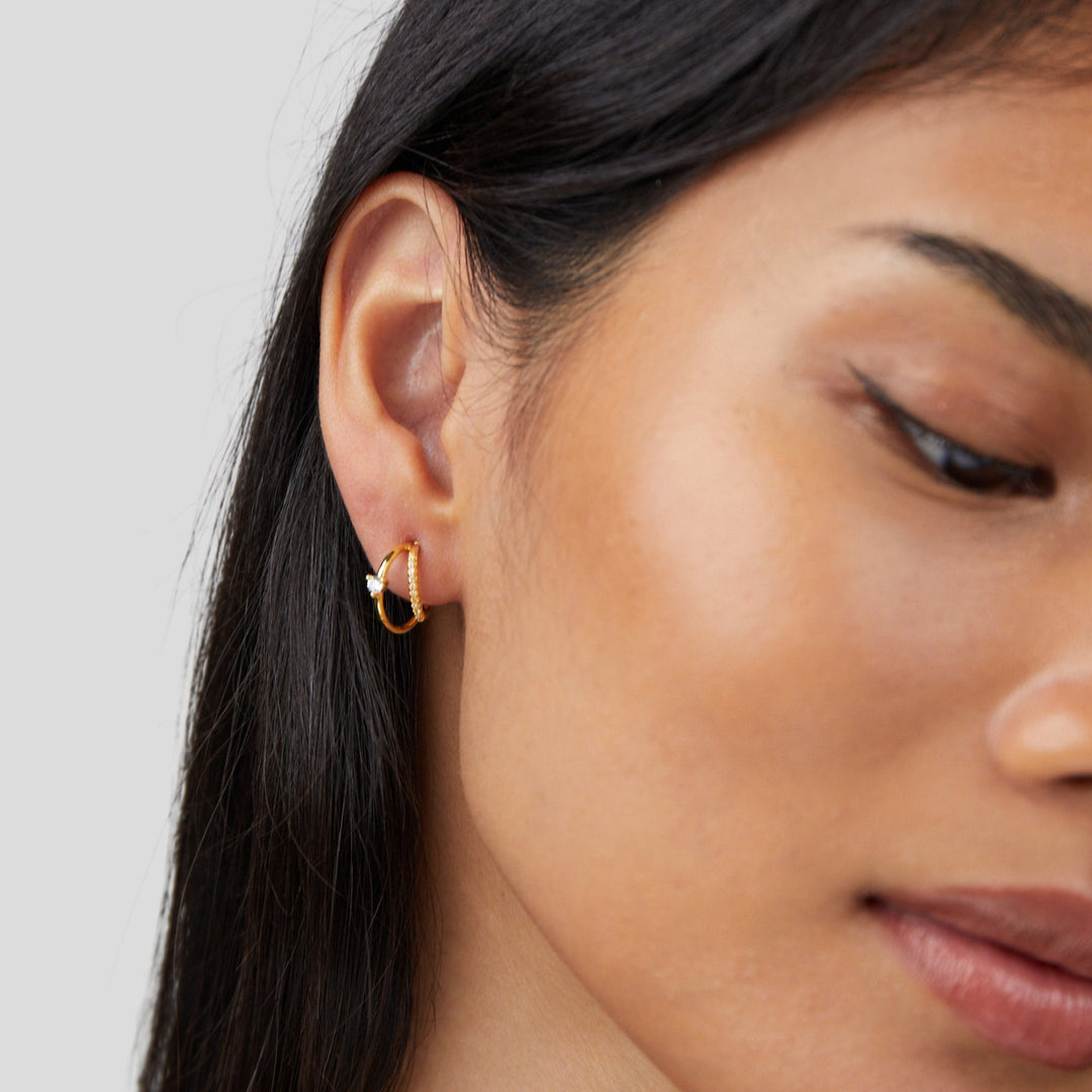 Gold Crystal Artie Earrings