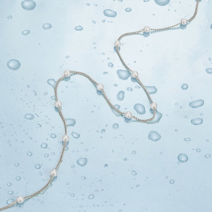 Nura 18K Silver Pearl Necklace