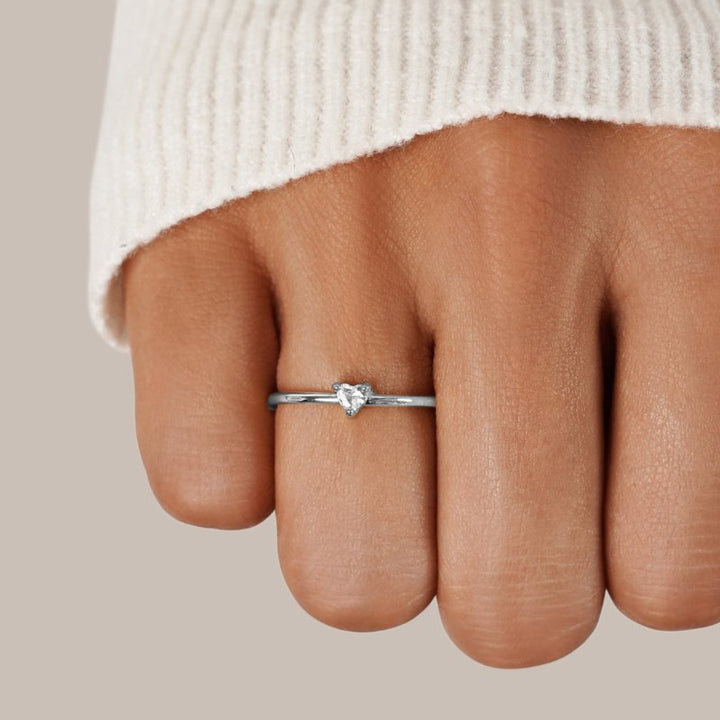 Crystal Heart Ring 'Kleine Liebe'
