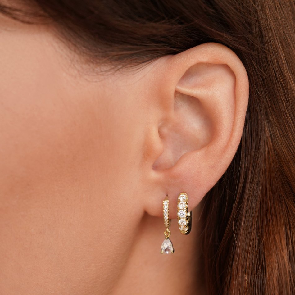 Premium Gold Crystal Earrings